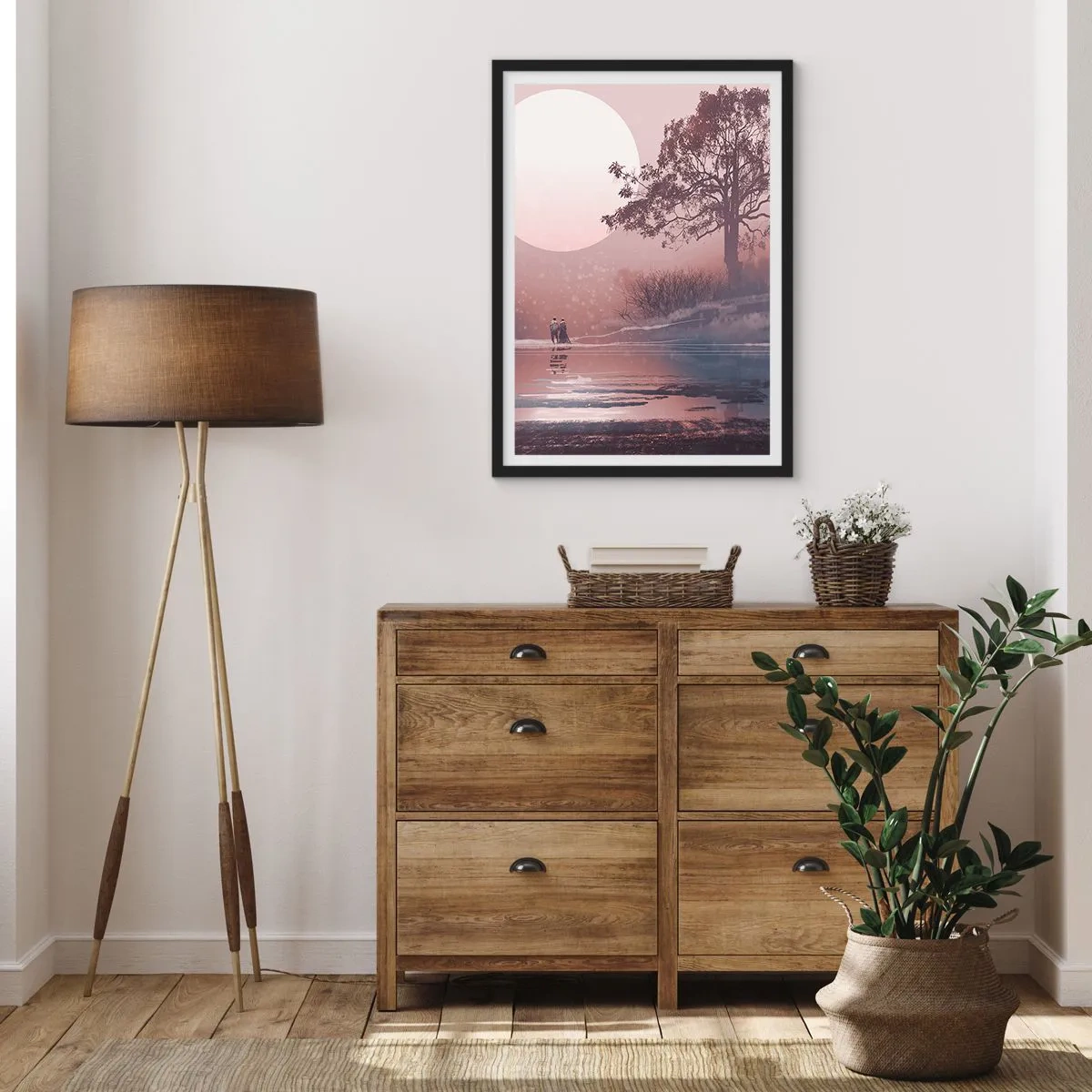 Plagát v čiernom ráme - Nočné zázraky - 70x100 cm