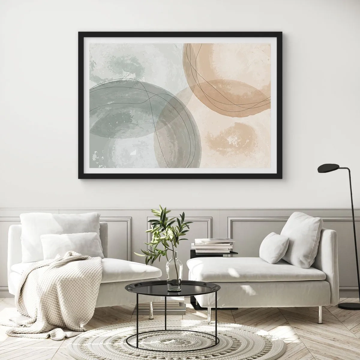 Plagát v čiernom ráme - Prenikanie svetov - 91x61 cm