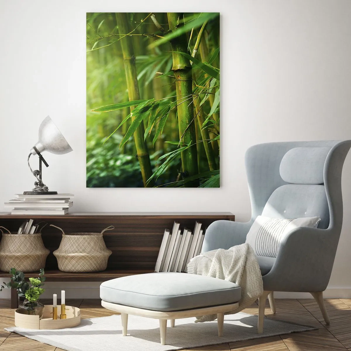 Obraz na skle - Poznať samotnú zeleň - 50x70 cm