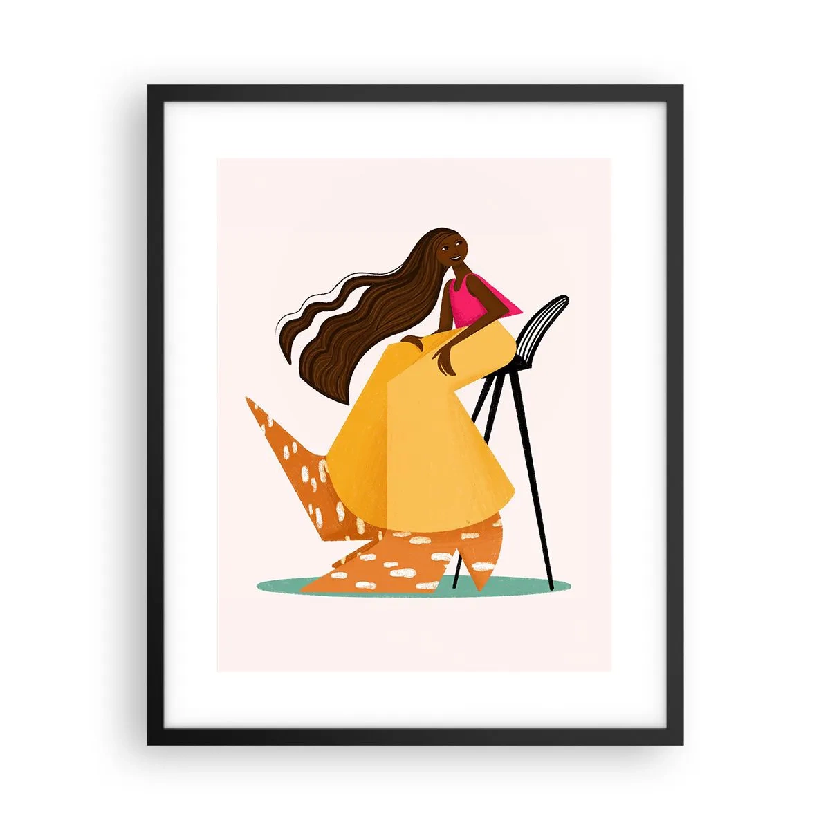 Plagát v čiernom ráme - Móda je tiež zábava - 40x50 cm