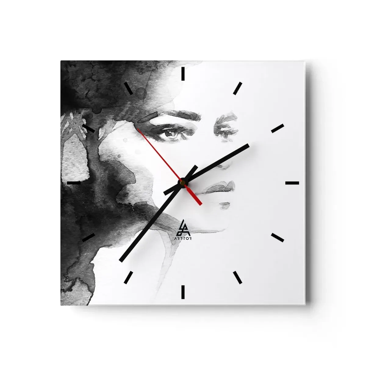 Nástenné hodiny - Vytvorená z tajomstva a hmly - 30x30 cm