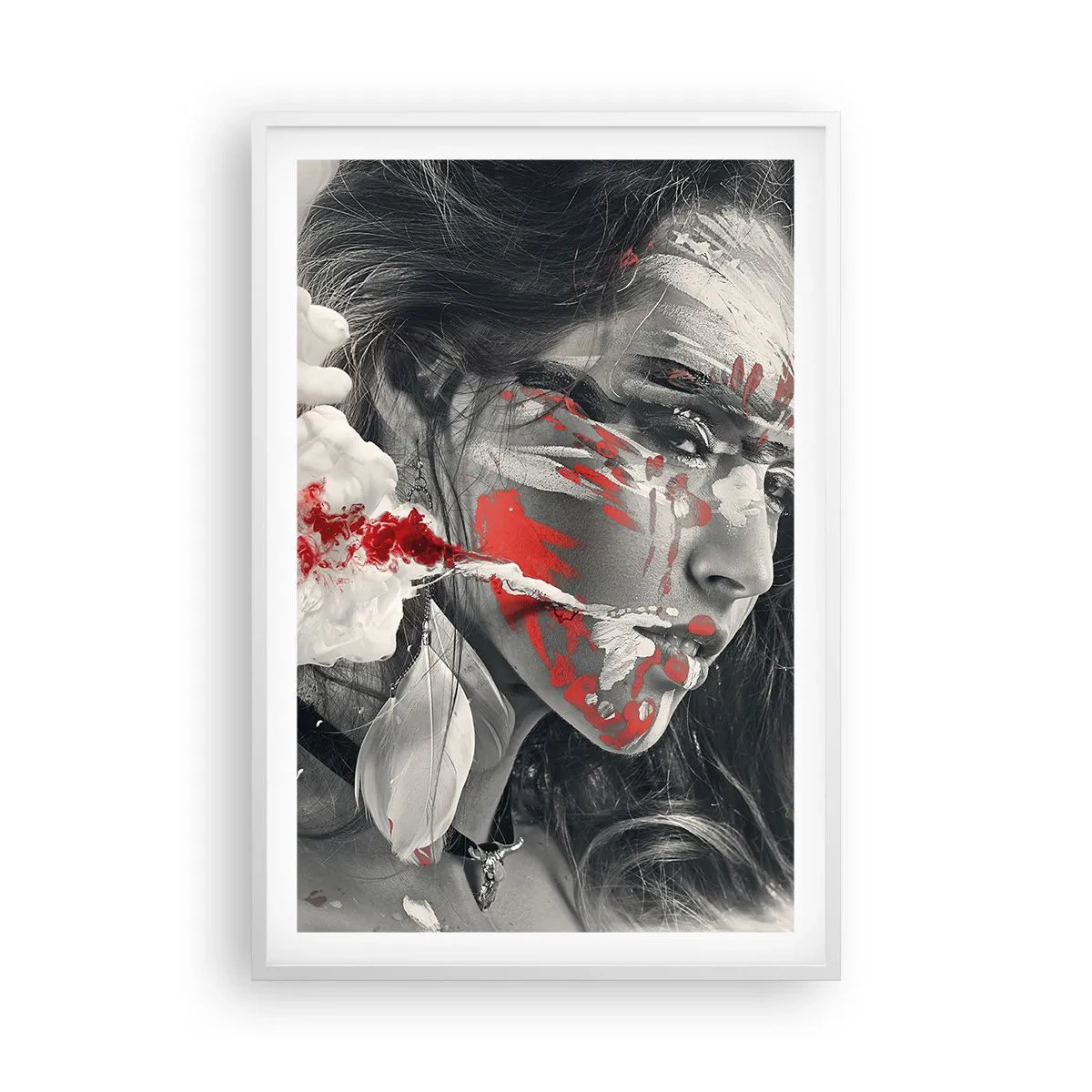 Plagát v bielom ráme - V škárach absurdity - 61x91 cm