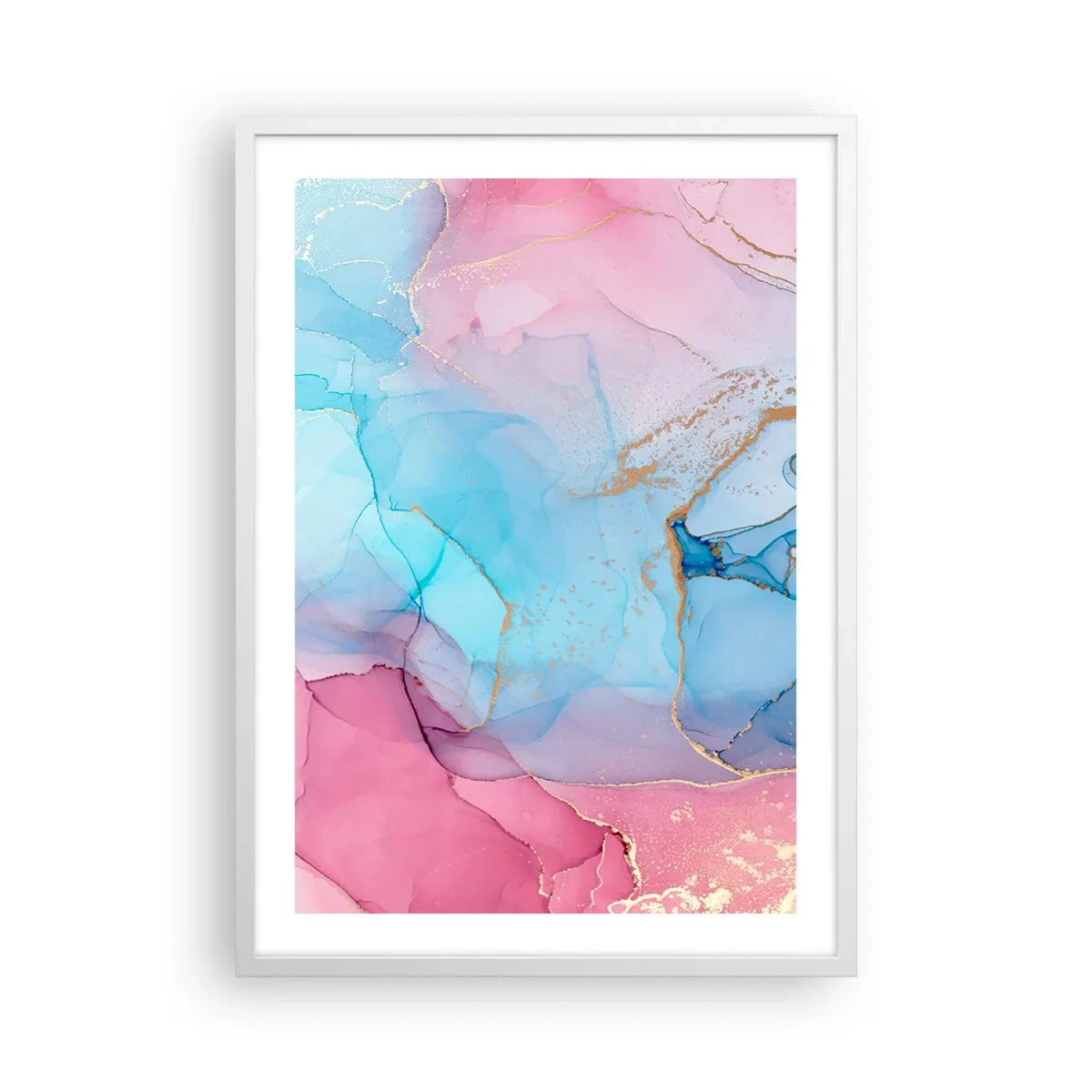 Plagát v bielom ráme - Stretávanie a prelínanie - 50x70 cm