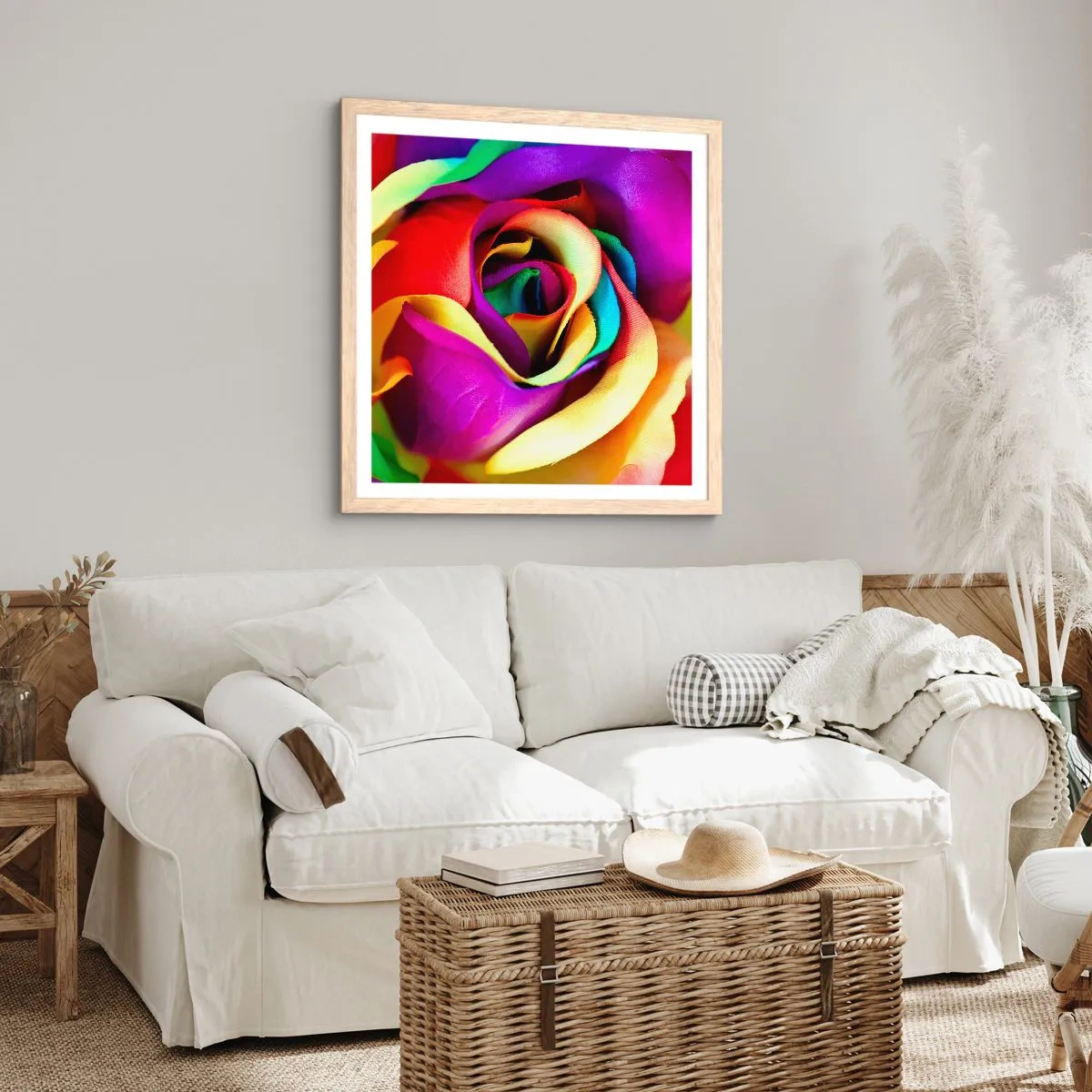 Plagát v ráme zo svetlého duba - To nie je možné - 60x60 cm