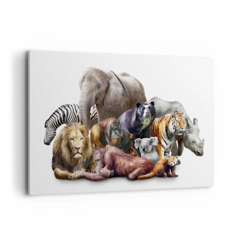 Obraz na plátne - Africká rodinná fotografia - 120x80 cm