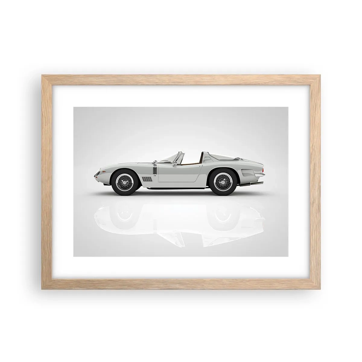 Plagát v ráme zo svetlého duba - Prísľub zábavy - 40x30 cm