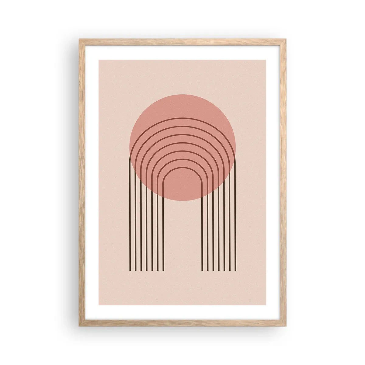 Plagát v ráme zo svetlého duba - Neodolateľná príťažlivosť - 50x70 cm