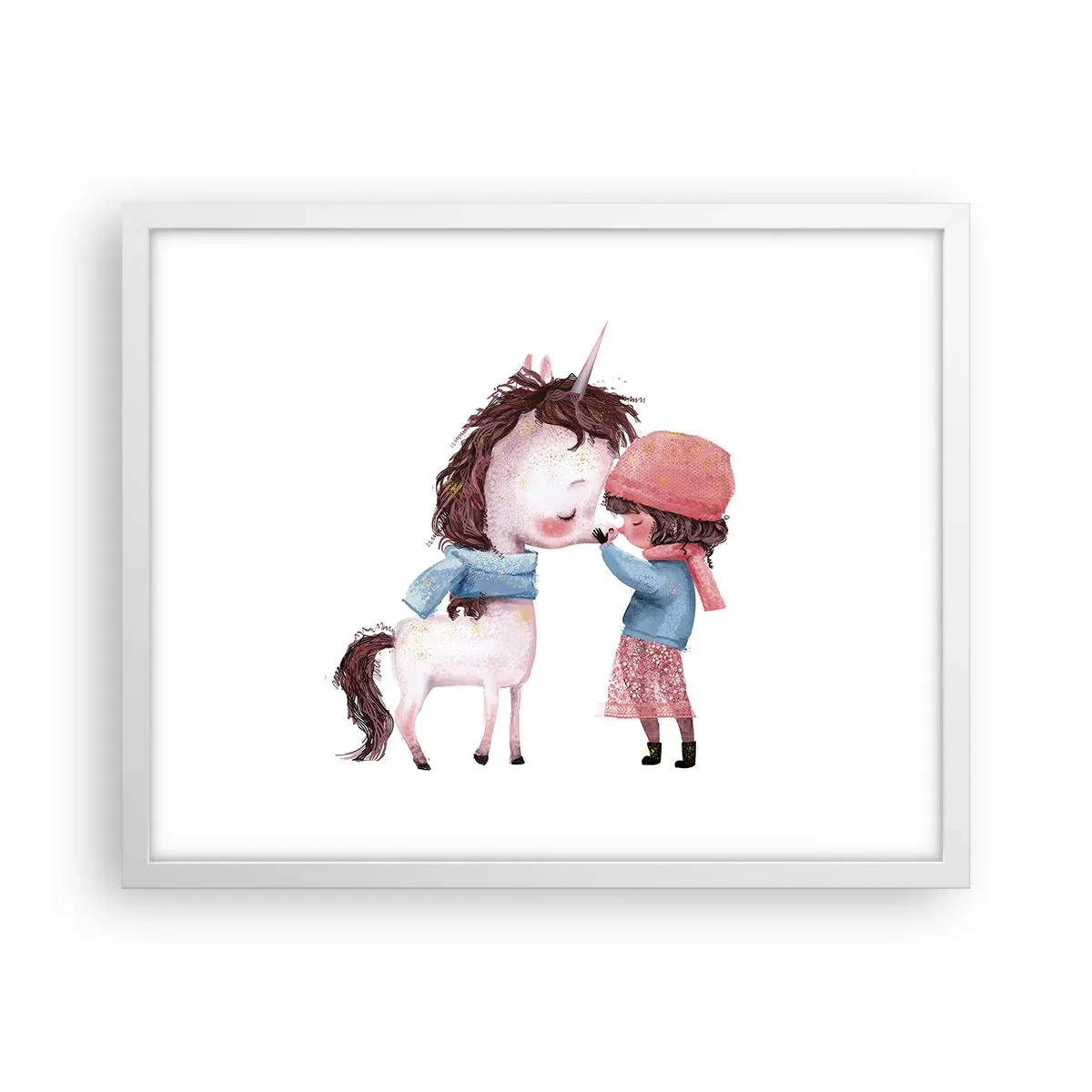 Plagát v bielom ráme - Zimný príbeh - 50x40 cm