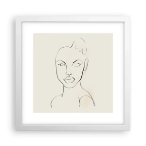 Plagát v bielom ráme - Obrys zmyselnosti - 30x30 cm