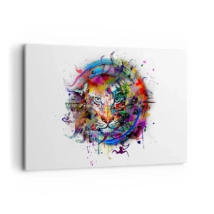 Obraz na plátne - Skrýva sa za dúhovým závojom - 120x80 cm