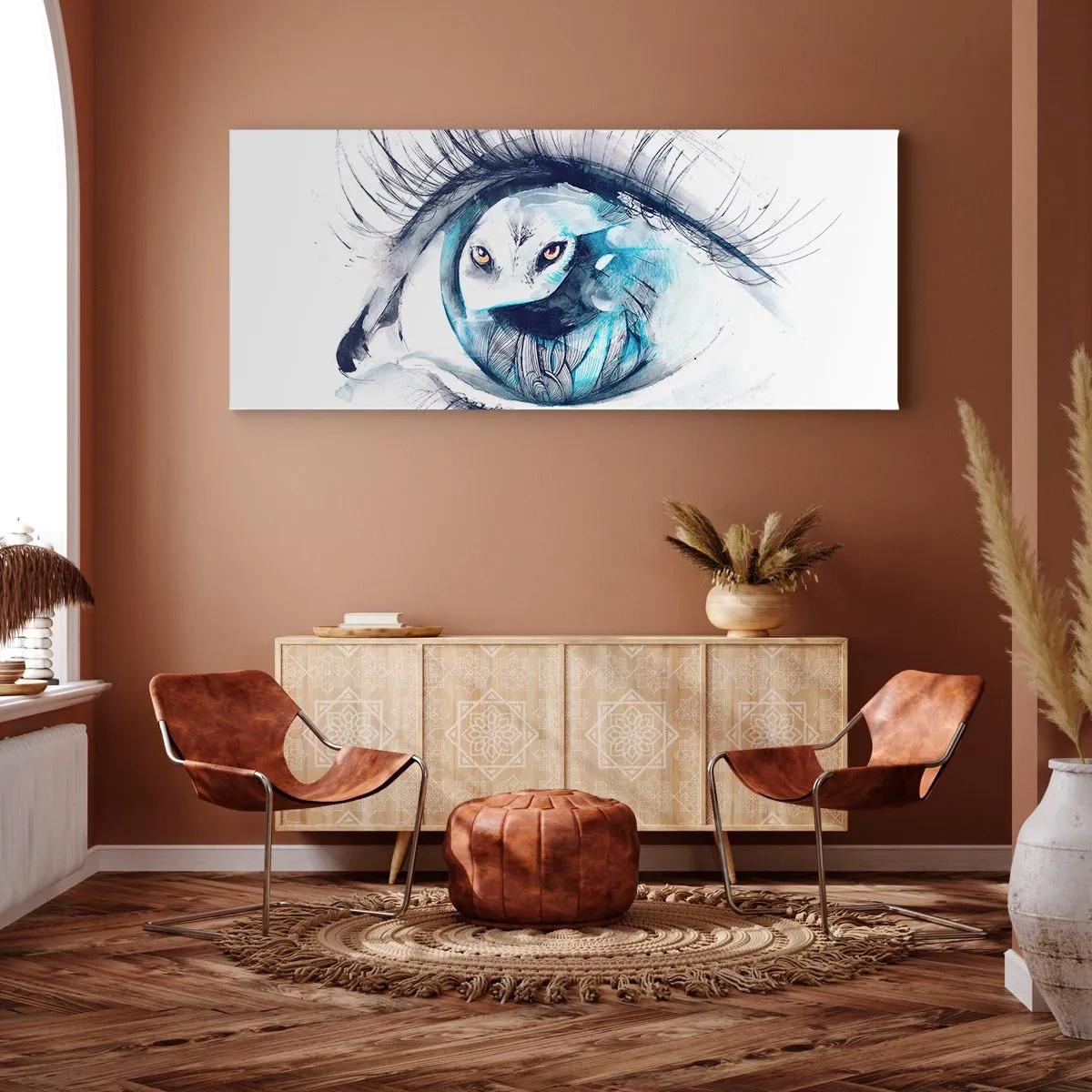 Obraz na plátne - Z očí do očí s divočinou - 120x50 cm
