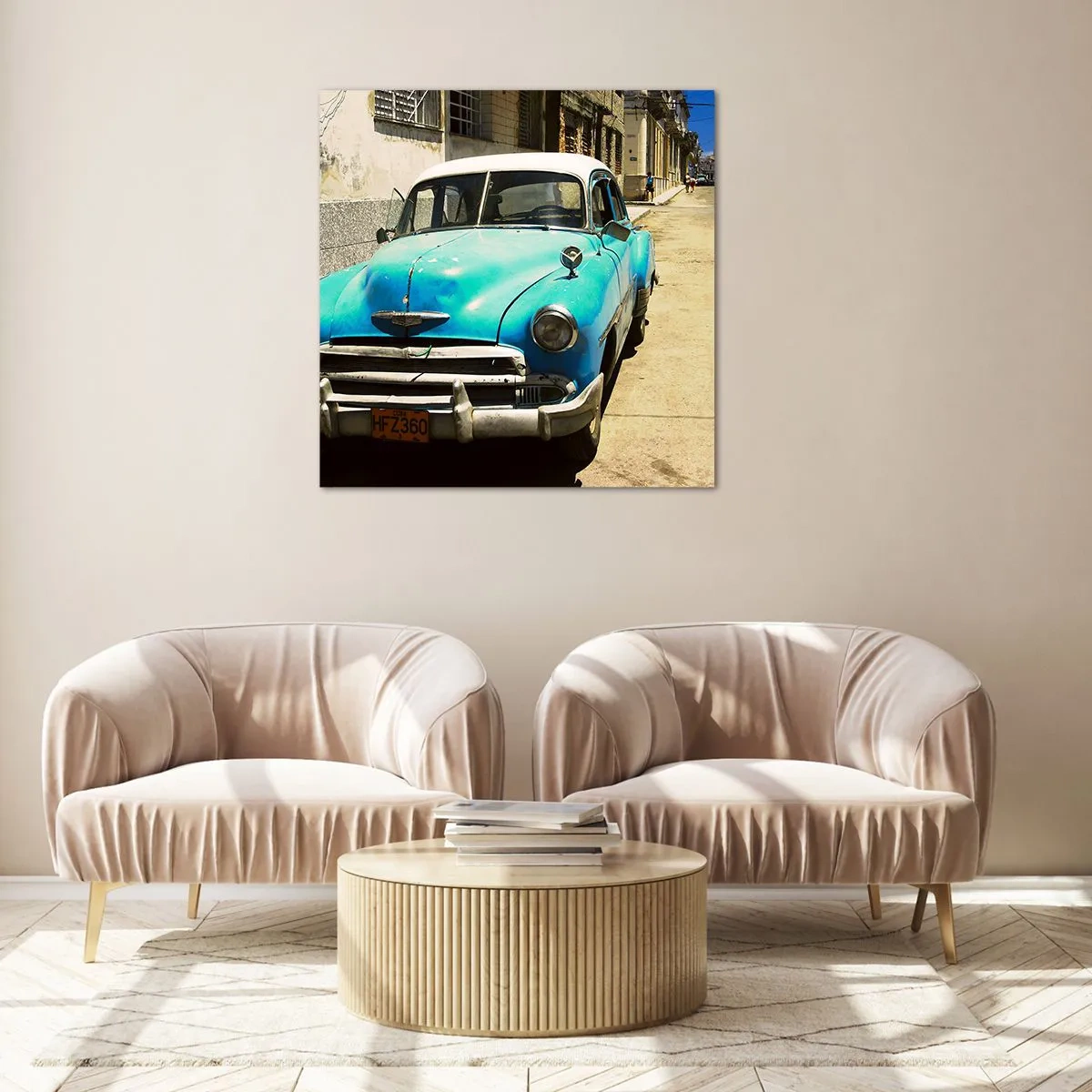 Obraz na skle - Evviva Cuba! - 70x70 cm