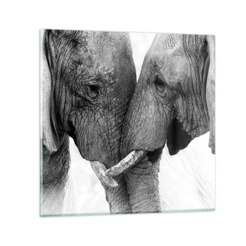 Obraz na skle - Úprimné vyznanie - 30x30 cm