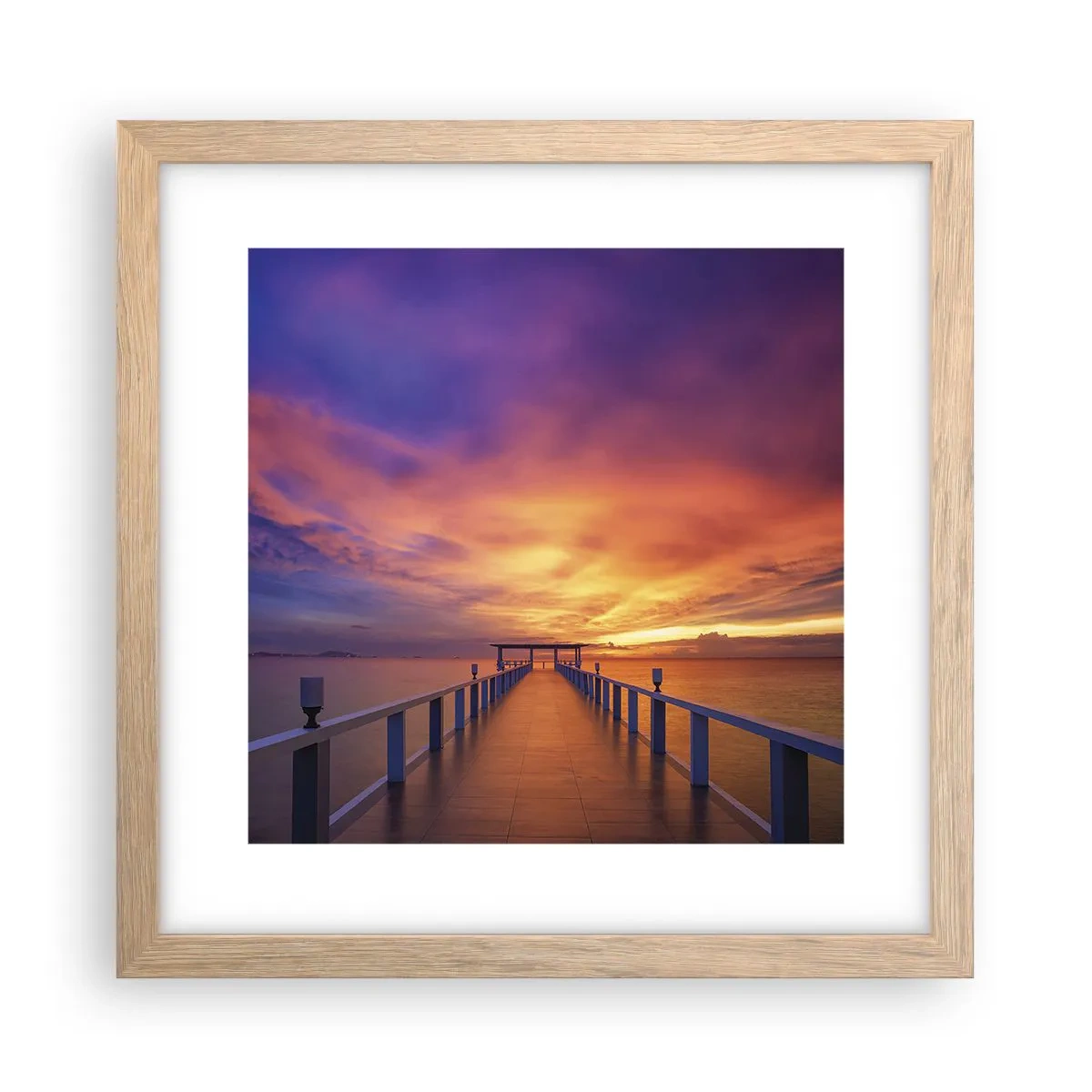 Plagát v ráme zo svetlého duba - Bez konca - 30x30 cm