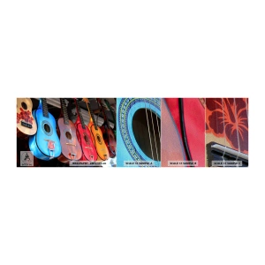 Vzorka fototapety Premium Sand - Latinskoamerická atmosféra - Hudba, Gitara, Hudobný nástroj - 100x30 cm