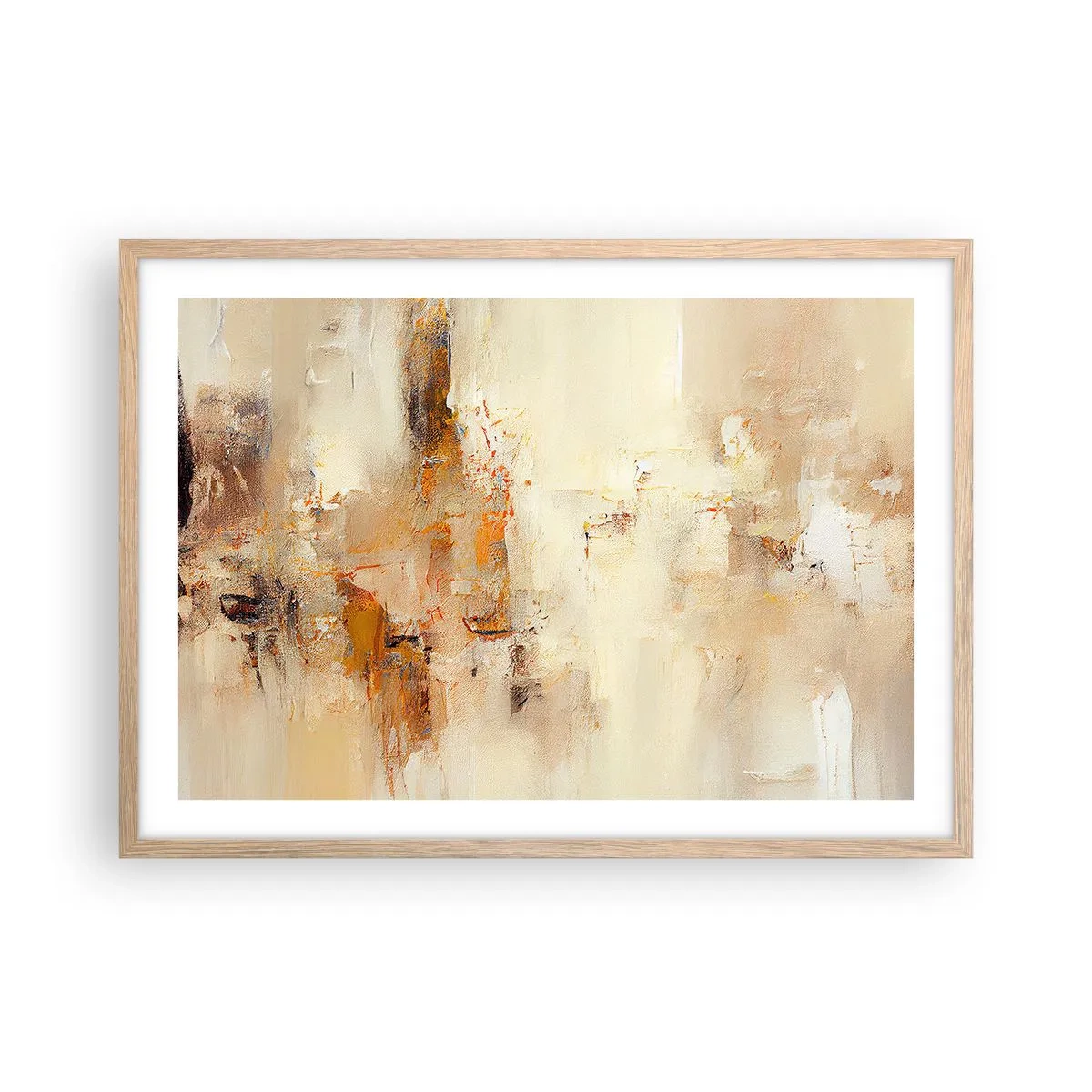 Plagát v ráme zo svetlého duba - Duša jantáru - 70x50 cm