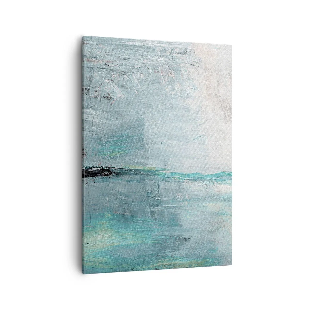 Obraz na plátne - Horizontálne v modrej - 50x70 cm