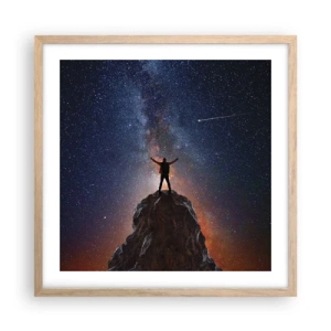 Plagát v ráme zo svetlého duba - Sila je so mnou! - 50x50 cm