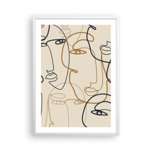 Plagát v bielom ráme - Portrét znásobený - 50x70 cm