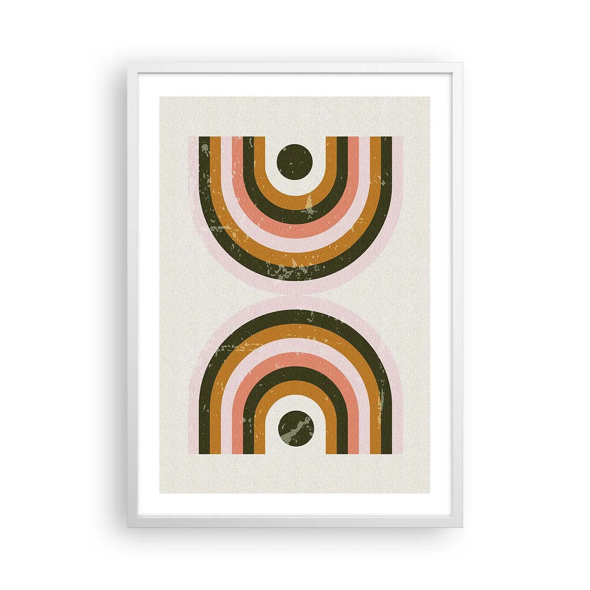 Plagát v bielom ráme - Dvojitá abstrakcia - 50x70 cm