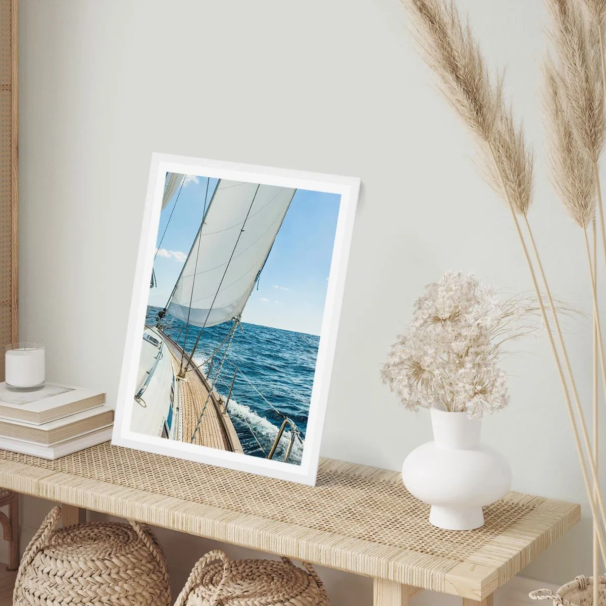 Plagát v bielom ráme - Ahoj, dobrodružstvo - 30x40 cm