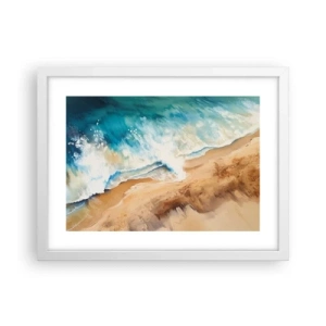 Plagát v bielom ráme - Vlna, ktorá sa vracia - 40x30 cm
