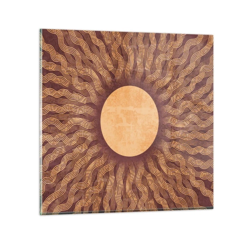Obraz na skle - Ikona slnka - 30x30 cm