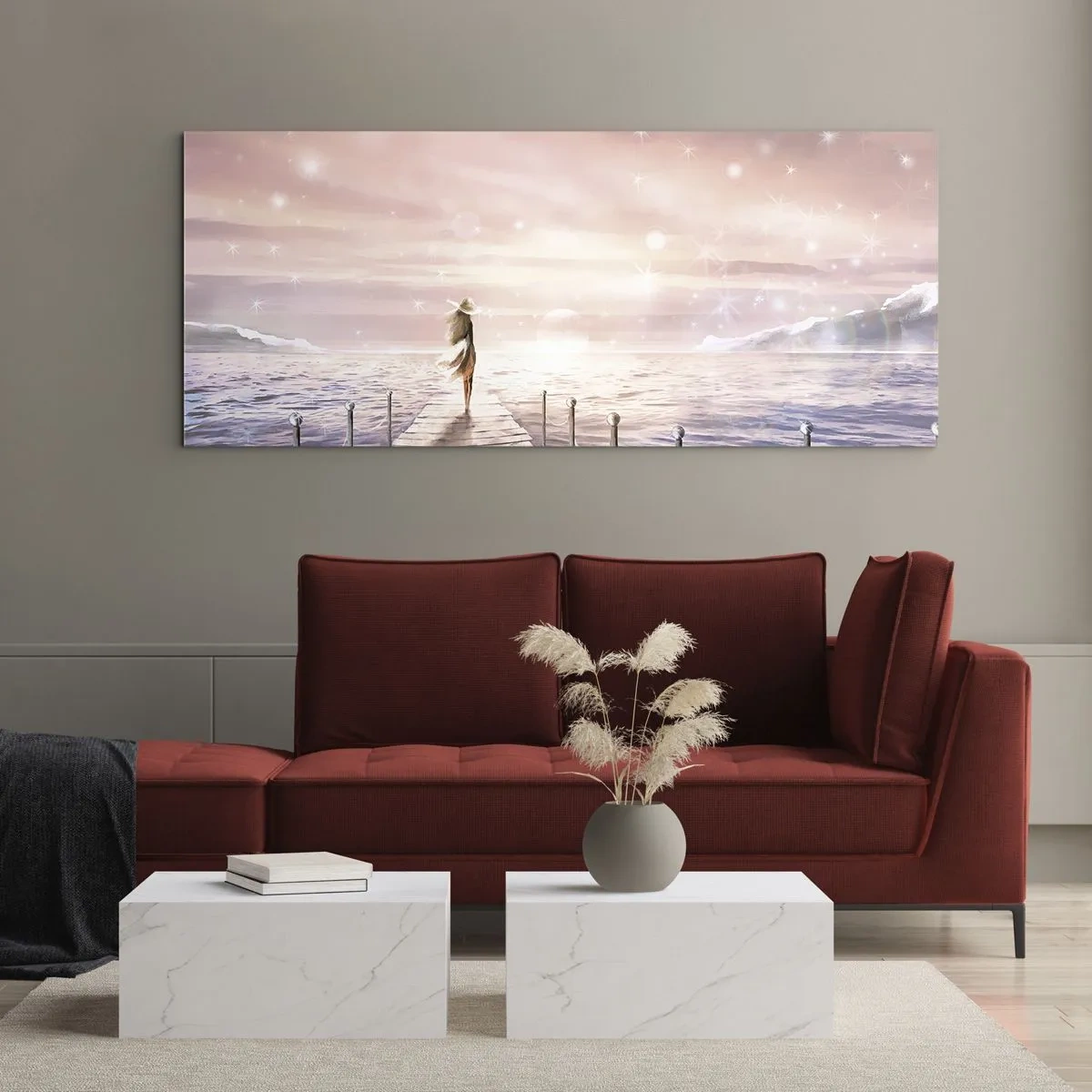 Obraz na skle - Vo svetle sna - 120x50 cm