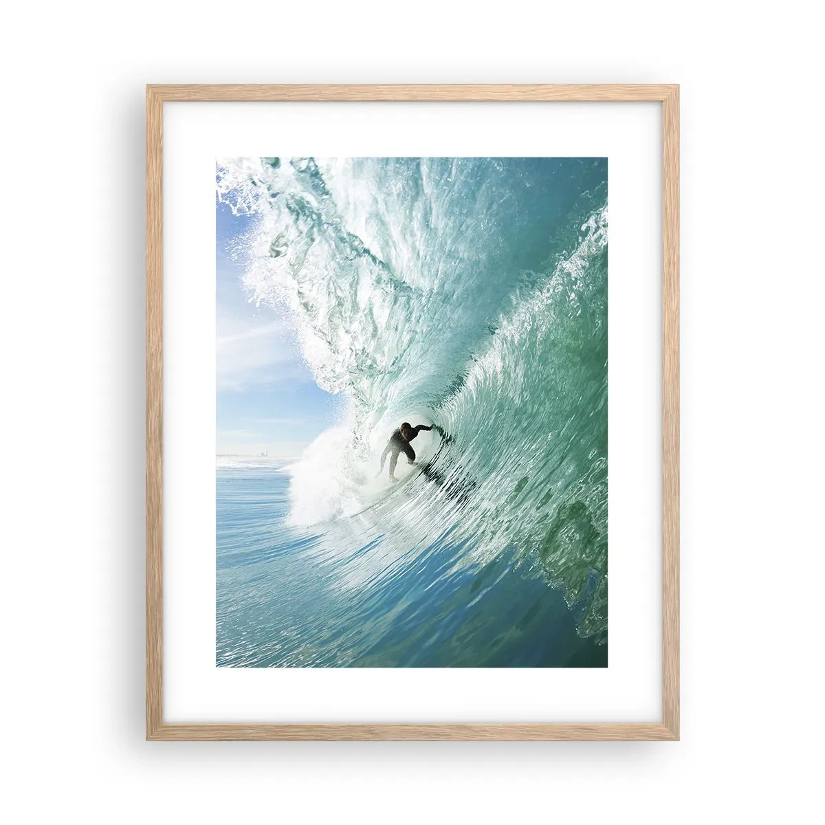 Plagát v ráme zo svetlého duba - Vždy na povrchu - 40x50 cm