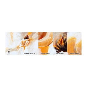 Vzorka samolepiacej fototapety Deluxe Sticker - Blízkosť v nebi - Kus, Zamilovaný pár, Láska - 100x30 cm