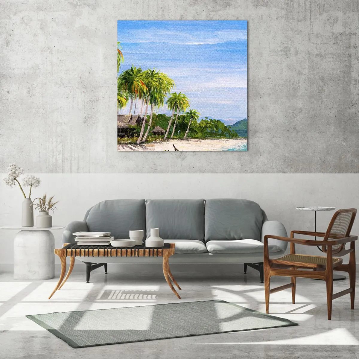 Obraz na skle - Exotický sen - 70x70 cm