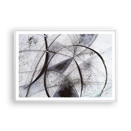 Plagát v bielom ráme - Futuristická fantázia - 100x70 cm