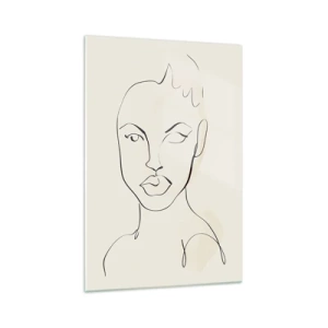 Obraz na skle - Obrys zmyselnosti - 70x100 cm
