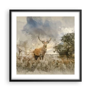 Plagát v čiernom ráme - Dôstojnosť - sila - majestátnosť - 50x50 cm