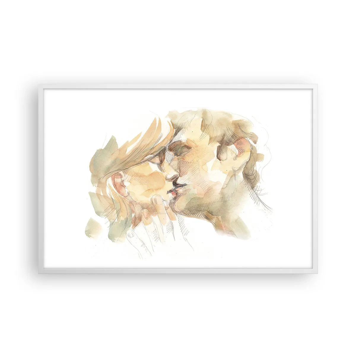 Plagát v bielom ráme - Nájdená polovica? - 91x61 cm