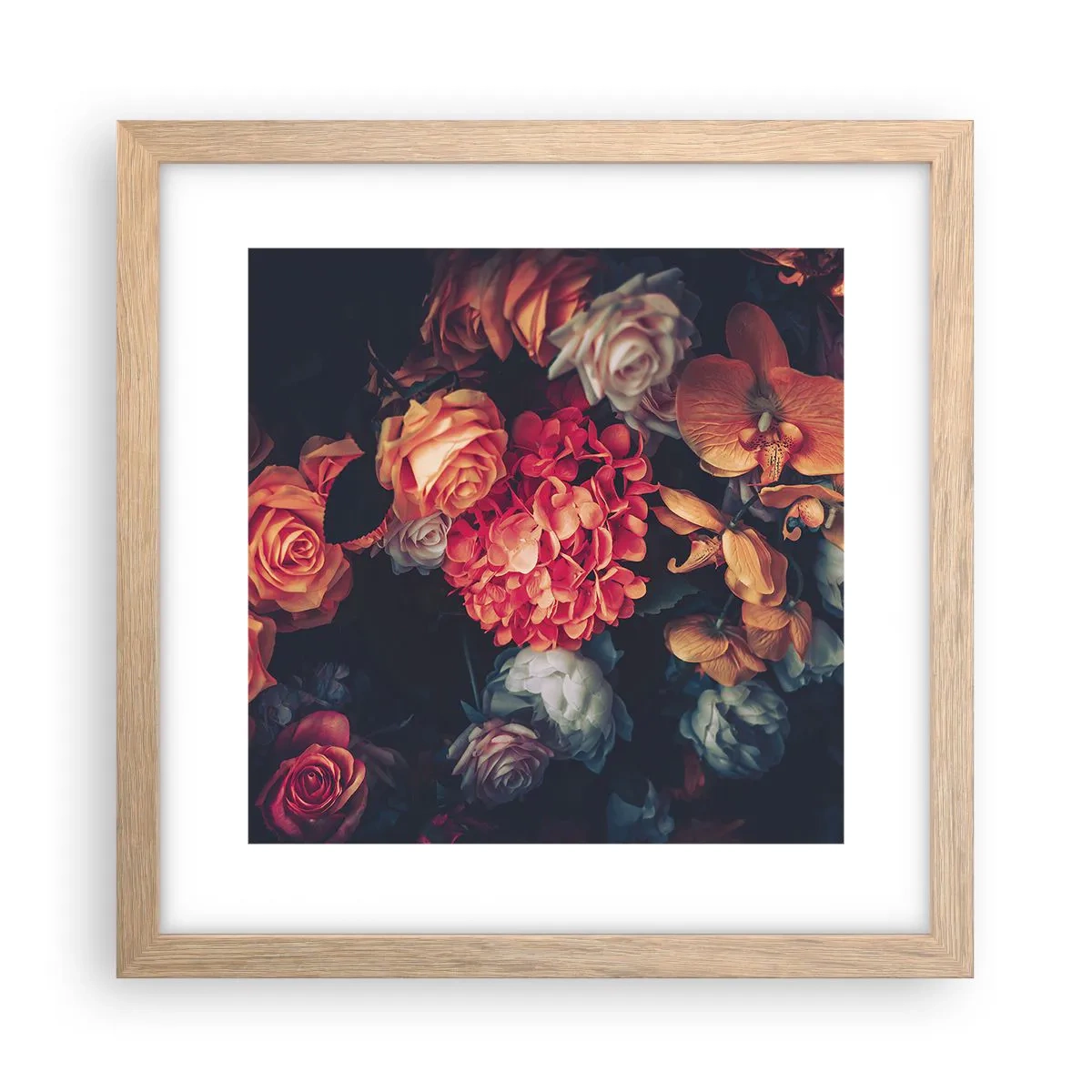 Plagát v ráme zo svetlého duba - Ako u holandských majstrov - 30x30 cm