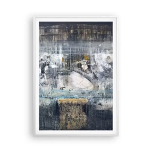 Plagát v bielom ráme - Ako na ľade, tak aj na hrude - 70x100 cm