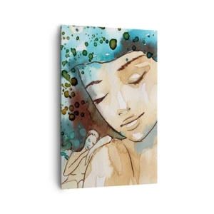 Obraz na plátne - Lady in blue - 80x120 cm