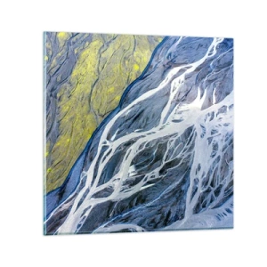 Obraz na skle - Jaskynné maľby prírody - 60x60 cm