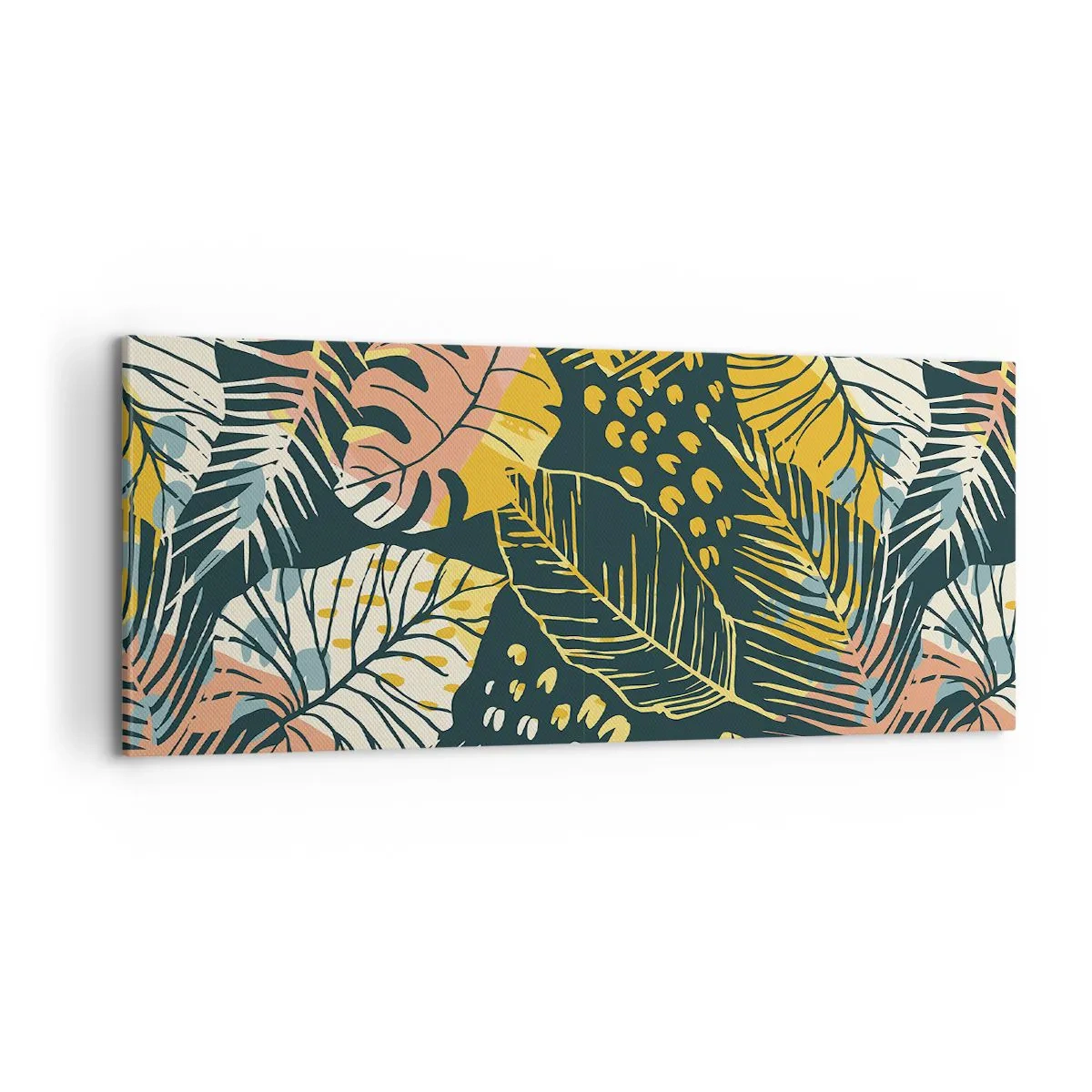 Obraz na plátne - Listová fantázia - 100x40 cm