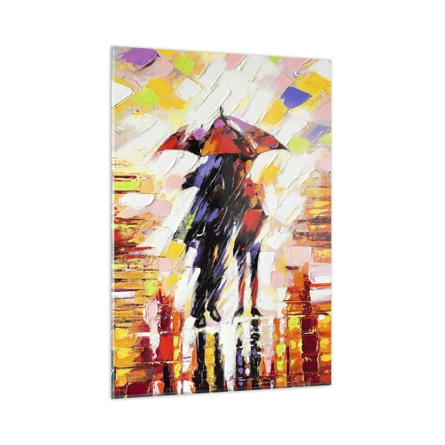 Obraz na skle - Spoločne cez noc a dážď - 50x70 cm