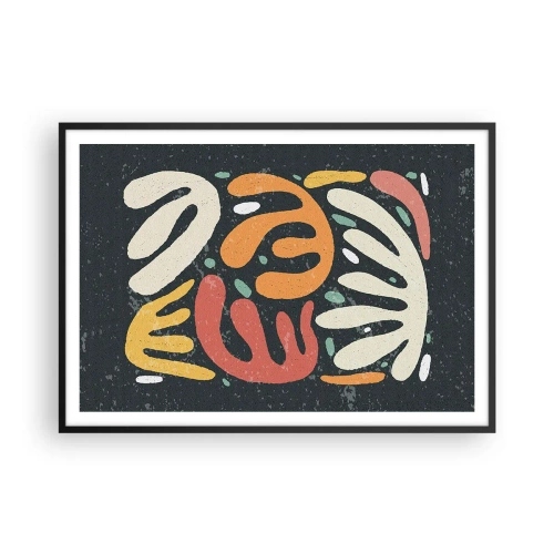 Plagát v čiernom ráme - Kompozícia – hneď ťa chytím - 100x70 cm