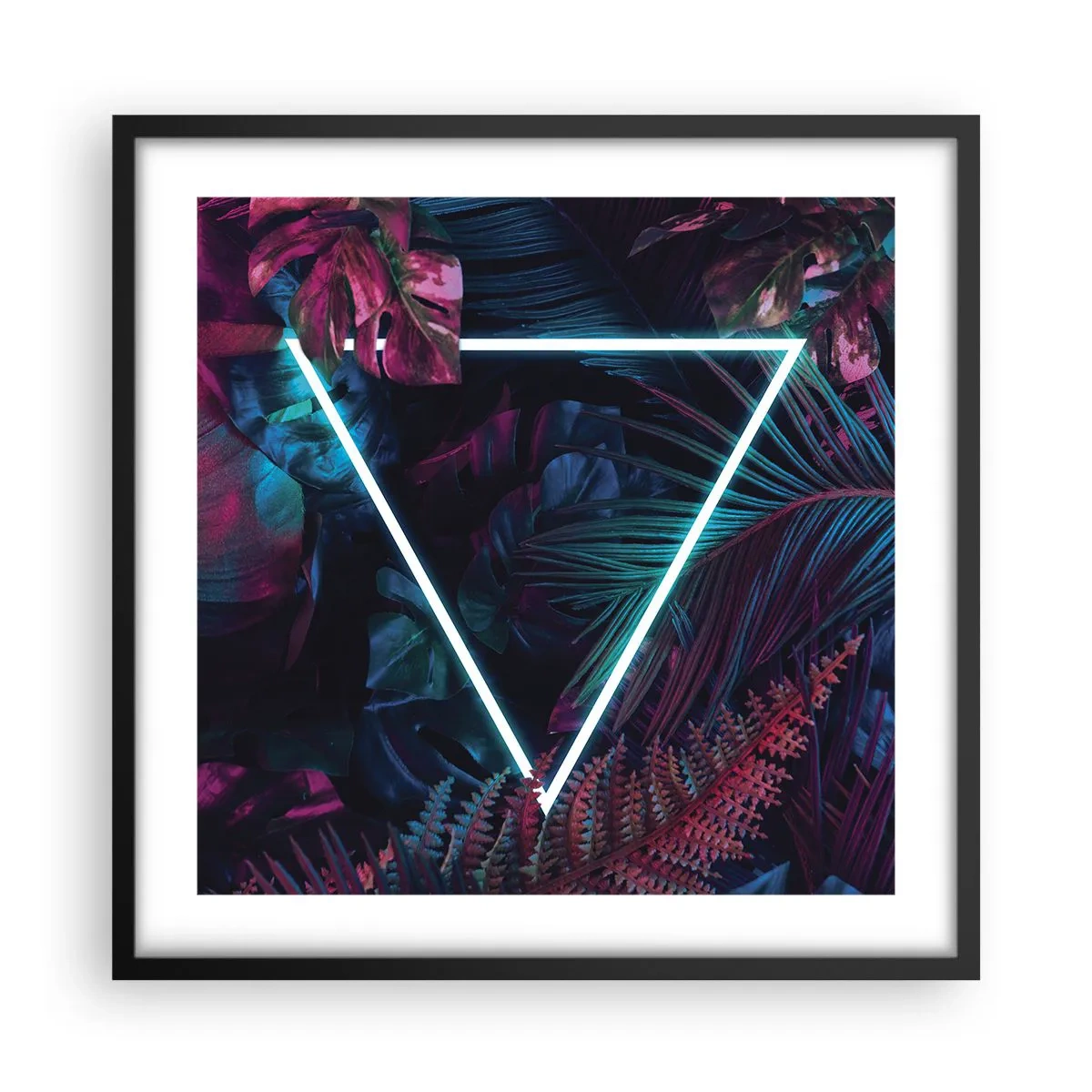 Plagát v čiernom ráme - Záhrada v disco štýle - 50x50 cm