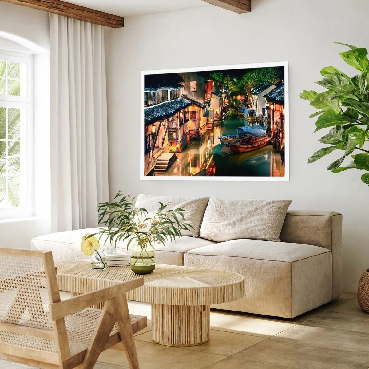 Plagát - Večer na čínskej ulici - 100x70 cm