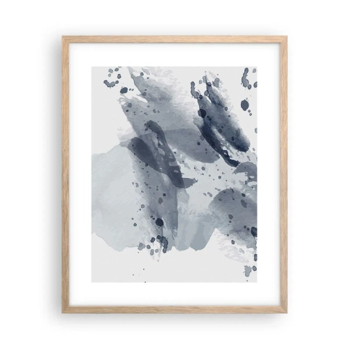 Plagát v ráme zo svetlého duba - Štúdia o povahe vody - 40x50 cm