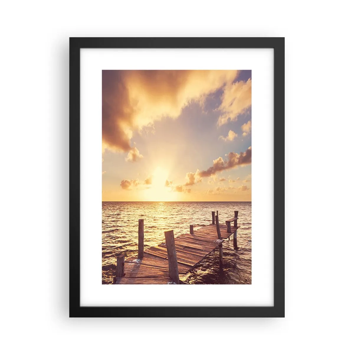 Plagát v čiernom ráme - Zlatá krajina láskavosti - 30x40 cm