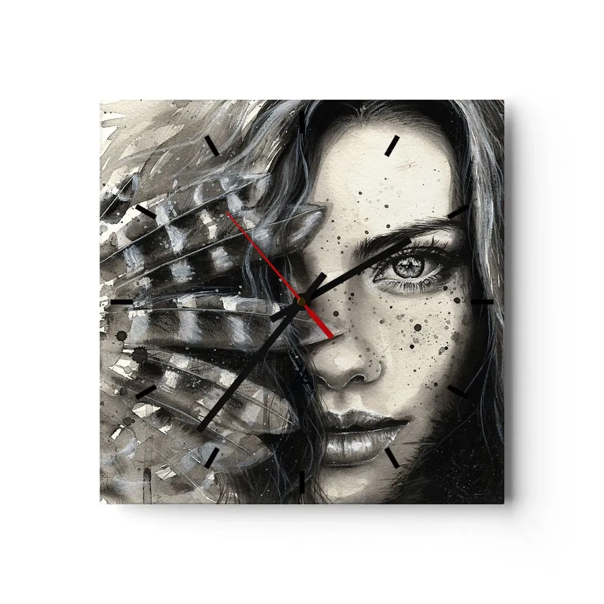 Nástenné hodiny - Divoká krása - 40x40 cm