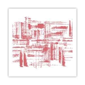 Plagát - Červené mesto - 60x60 cm