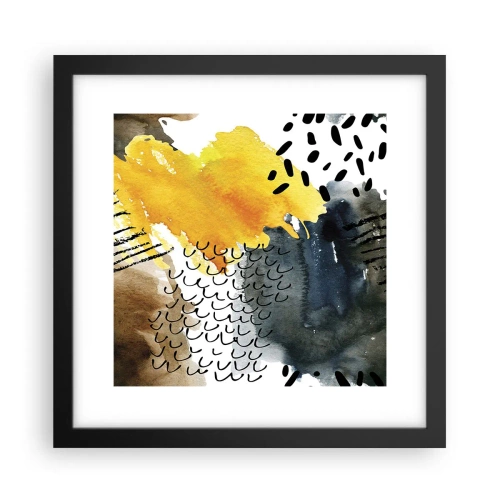 Plagát v čiernom ráme - Stretnutie živlov - 30x30 cm