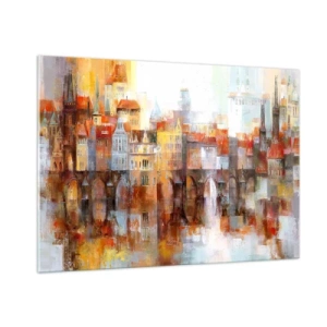 Obraz na skle - Pod mostom je tiež krásne - 100x70 cm